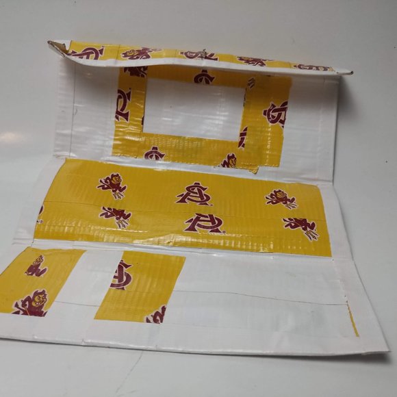 ASU ARIZONA STATE UNIVERSITY DUCT TAPE WOMENS WALLET FULLY FUNCTIONAL - Picture 1 of 4